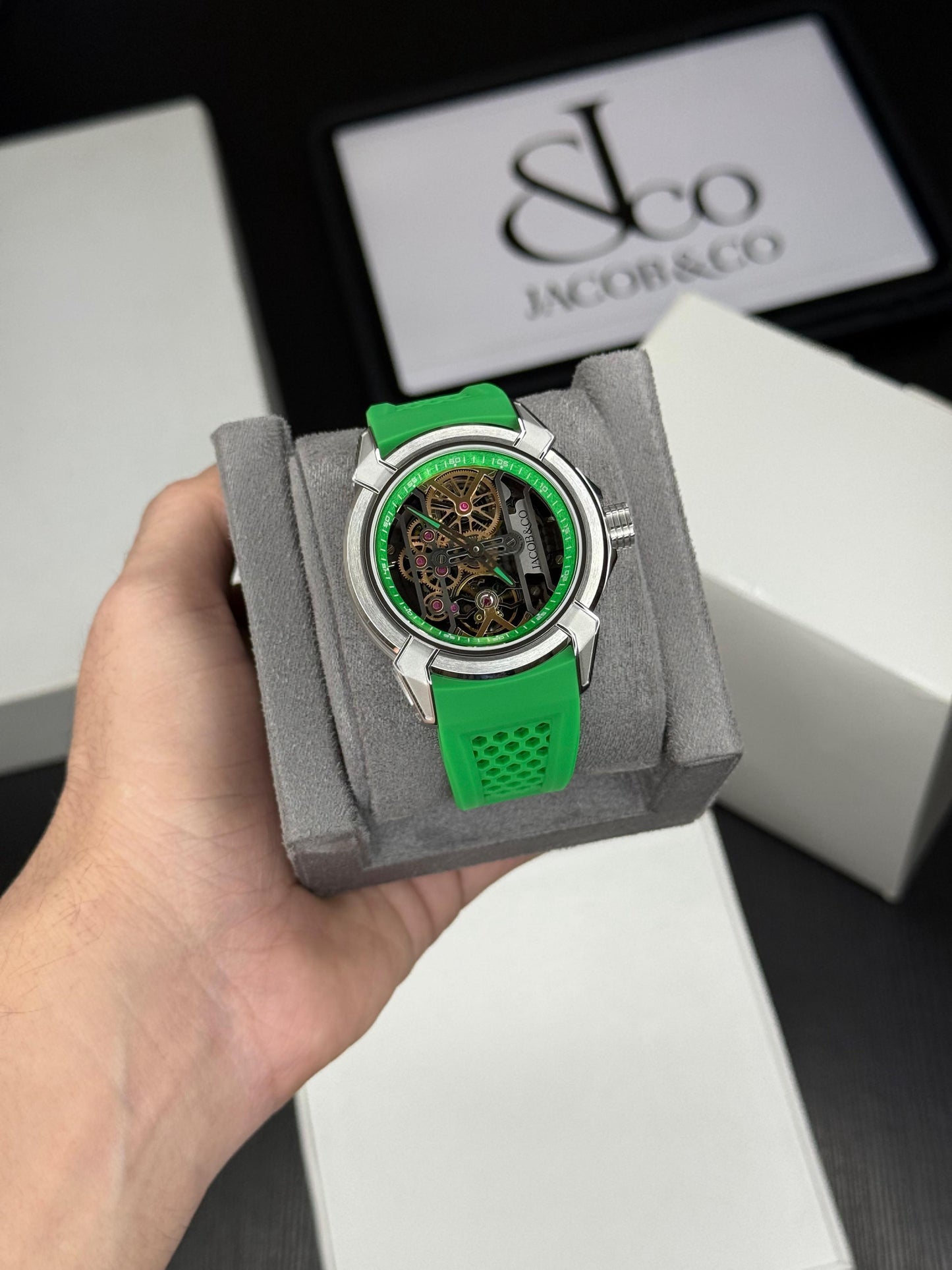 Epic X Titanium Green Men’s Automatic Watch | Sapphire Glass