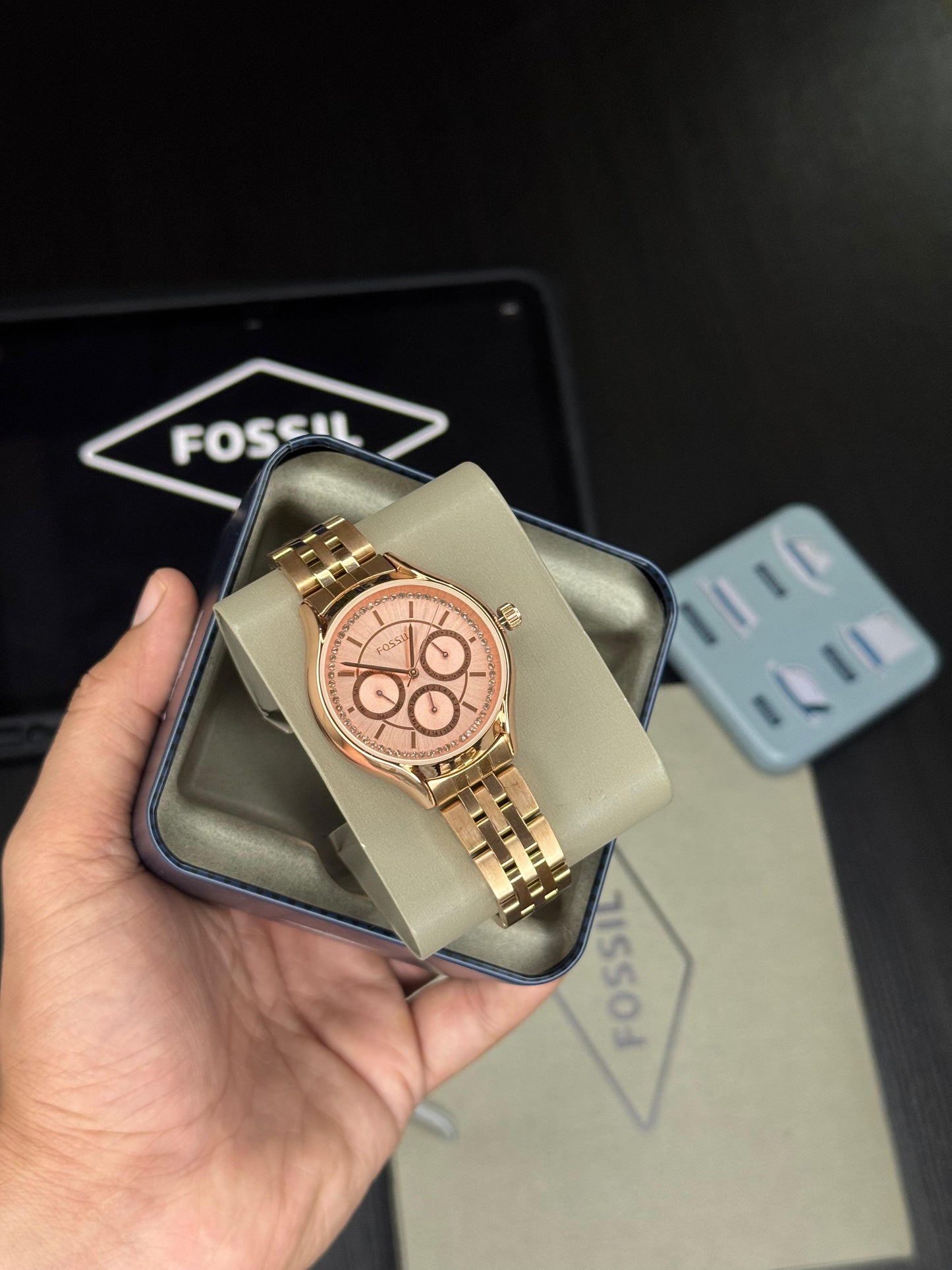 Women’s Rose Gold Watch | Silver Band | 36mm Quartz