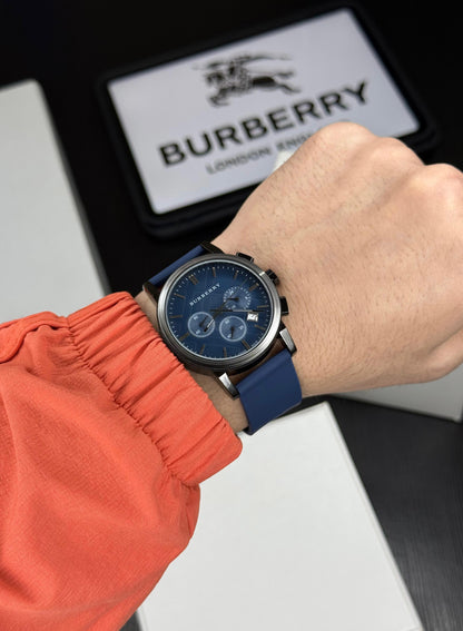 Men’s Blue Dial Chronograph Watch | Quartz | 42mm