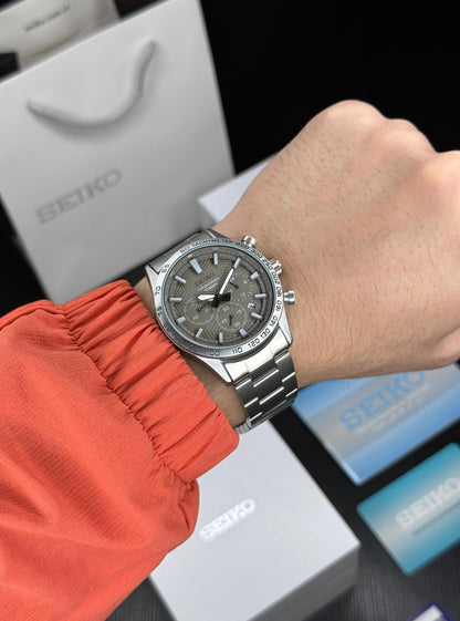 Modern Full Grey Men’s Watch – Slim Case | Fold-Over Lock