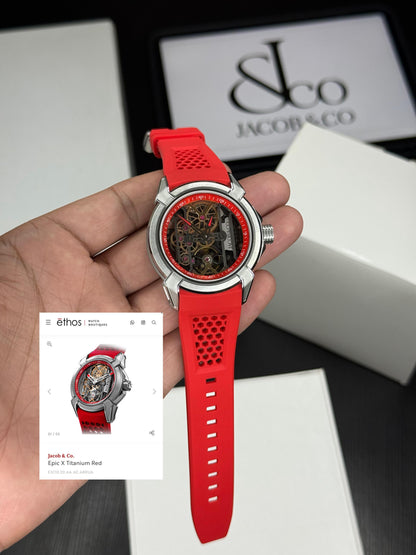 Epic X Titanium Red Men’s Automatic Watch – Sapphire Crystal | 44mm