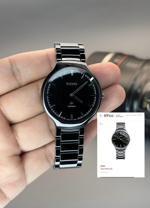 Sleek Full Ceramic Men’s Watch – Black Dial | Lightweight Design