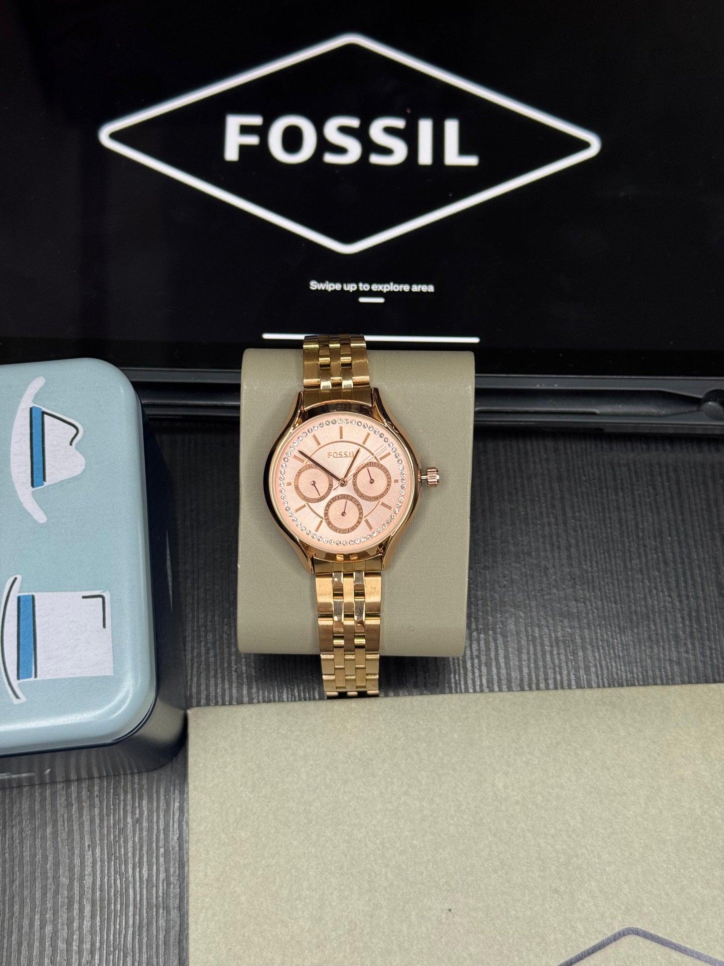 Women’s Rose Gold Watch | Silver Band | 36mm Quartz