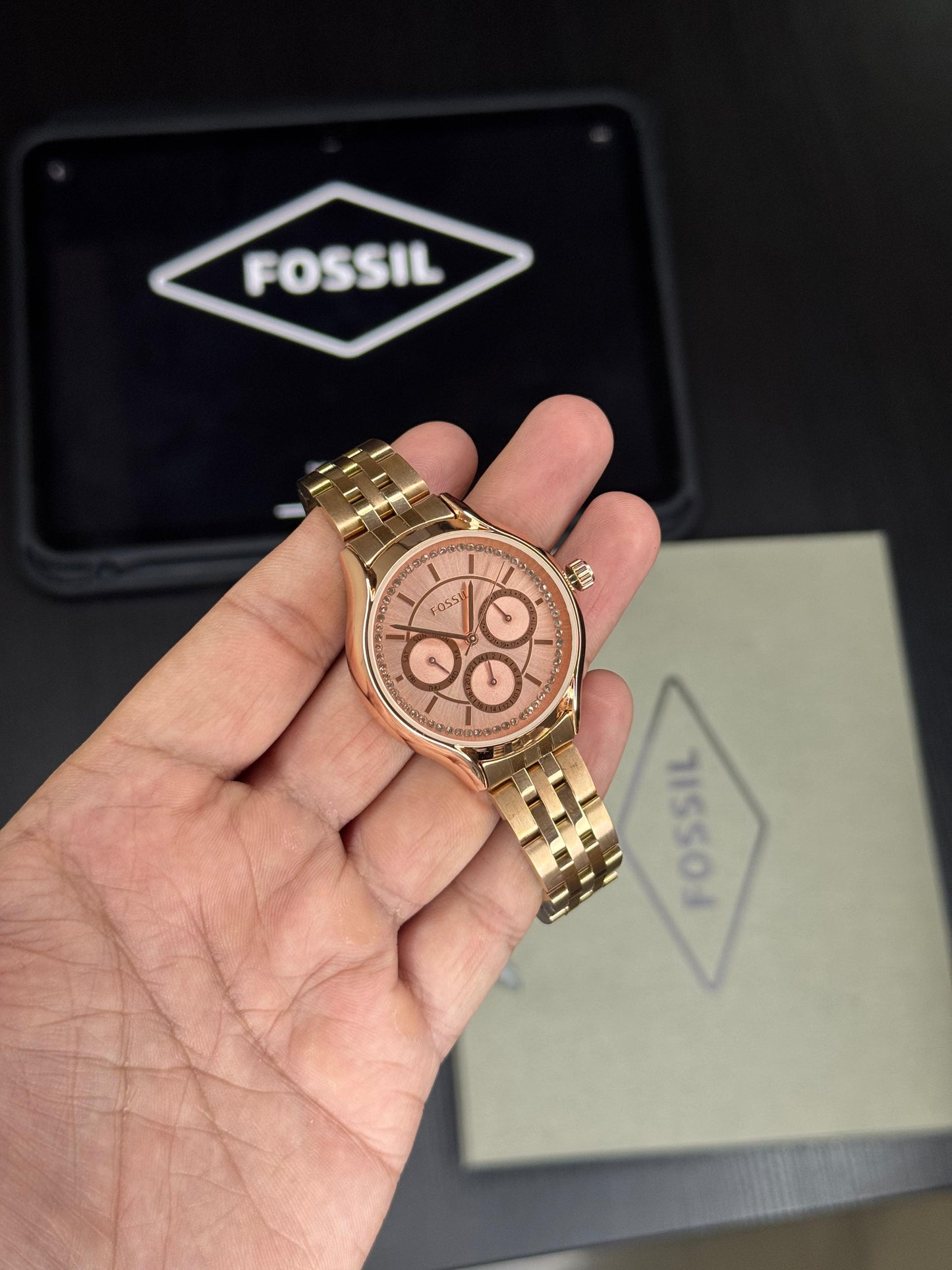 Women’s Rose Gold Watch | Silver Band | 36mm Quartz