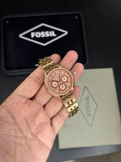 Women’s Rose Gold Watch | Silver Band | 36mm Quartz