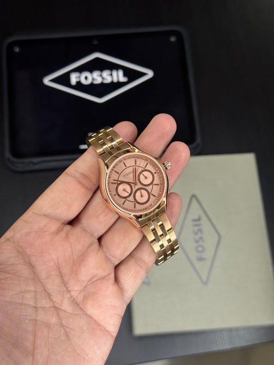 Women’s Rose Gold Watch | Silver Band | 36mm Quartz