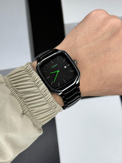 Luxury Square-Style Men’s Watch – All Black | Minimal Design