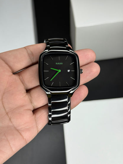 Luxury Square-Style Men’s Watch – All Black | Minimal Design