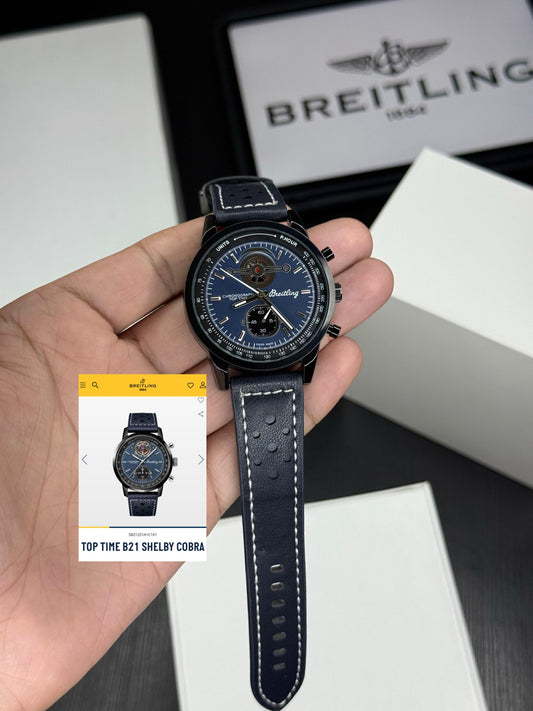 Racing-Style Chronograph Men’s Watch – Blue Dial | Sapphire Glass