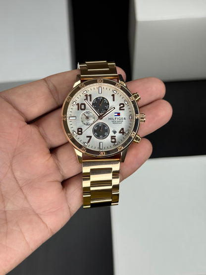 Men’s Chronograph Quartz Watch – Metal Strap | All-Working Chronograph