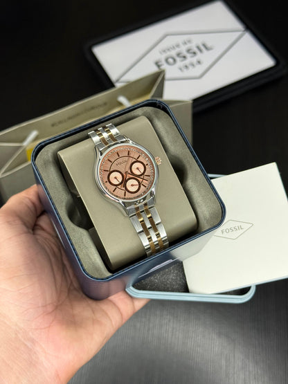 Two-Tone Rose Gold Women’s Watch – Quartz Movement | Round Dial | 36mm