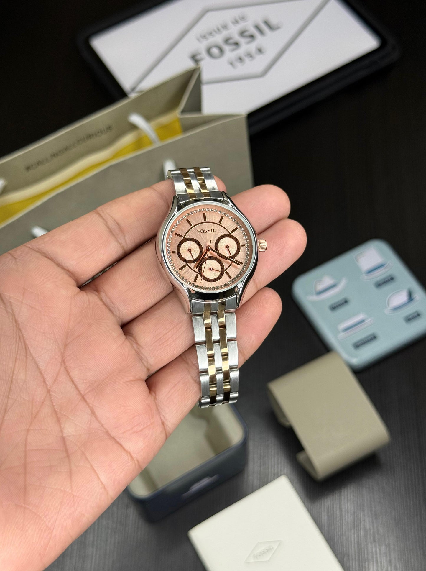 Two-Tone Rose Gold Women’s Watch – Quartz Movement | Round Dial | 36mm