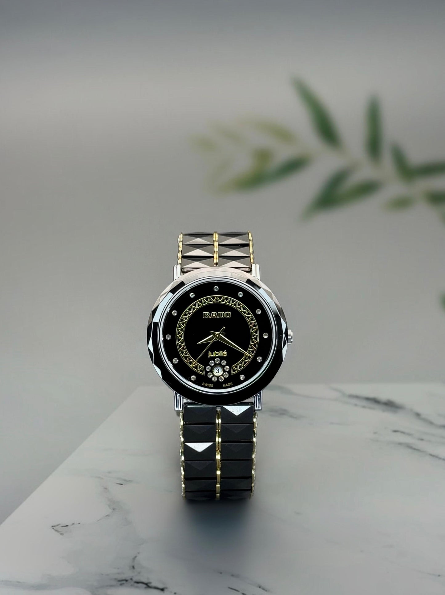 Full Black Ceramic Men’s Watch – Quartz Movement | 36mm