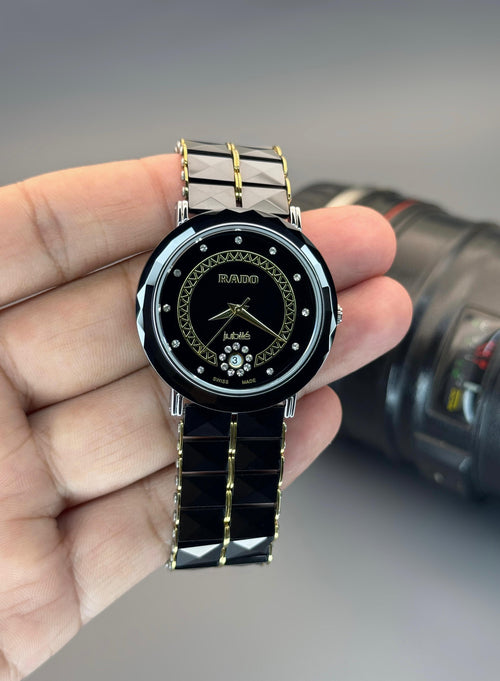 Full Black Ceramic Men’s Watch – Quartz Movement | 36mm