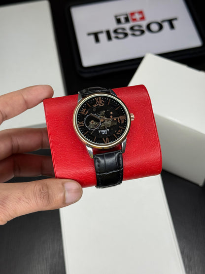 Mechanical Open-Dial Men’s Watch – Manual Winding | Black Strap | 42mm