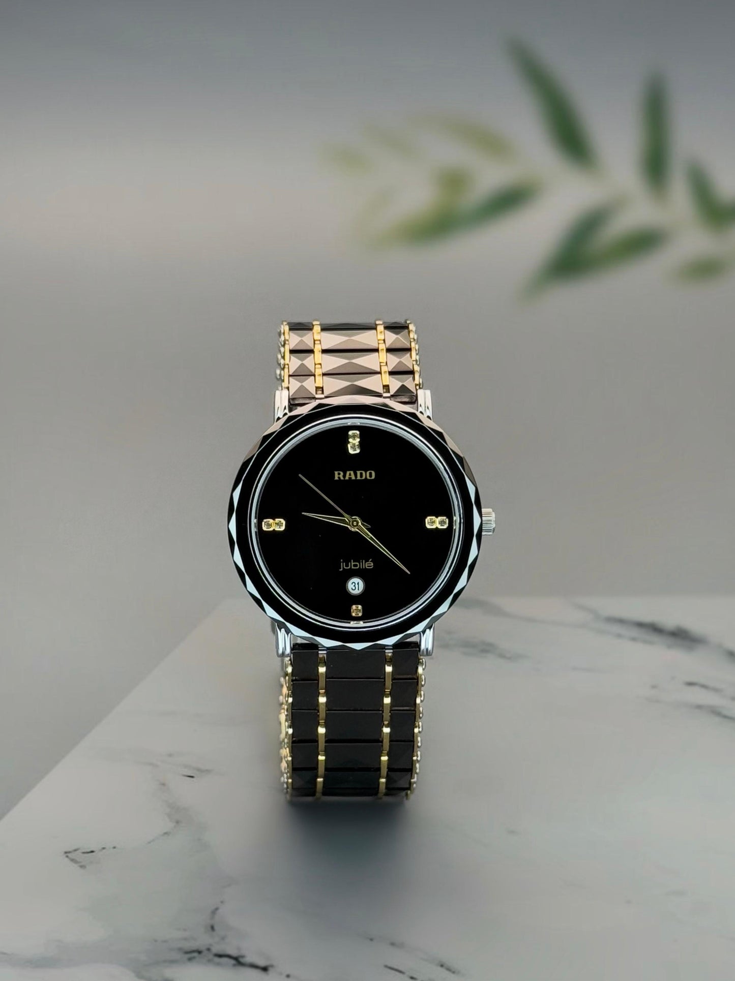 Elegant Black Ceramic Men’s Watch – Japan Quartz Movement