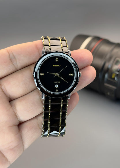 Elegant Black Ceramic Men’s Watch – Japan Quartz Movement