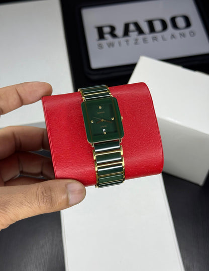 Luxury Square Dial Men’s Ceramic Watch with Sapphire Crystal