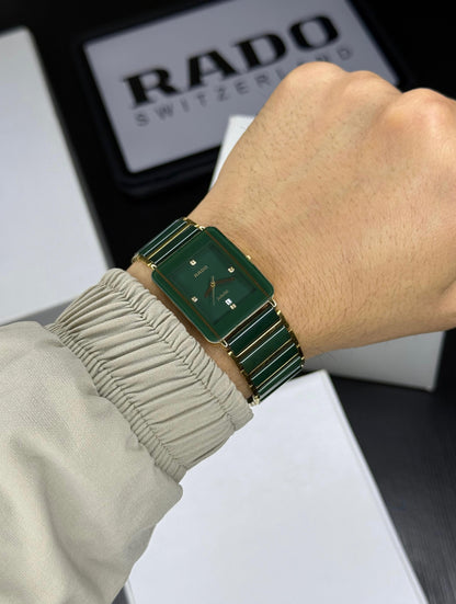 Luxury Square Dial Men’s Ceramic Watch with Sapphire Crystal