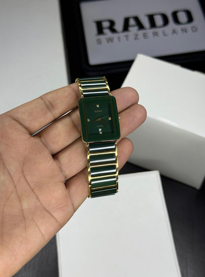 Luxury Square Dial Men’s Ceramic Watch with Sapphire Crystal