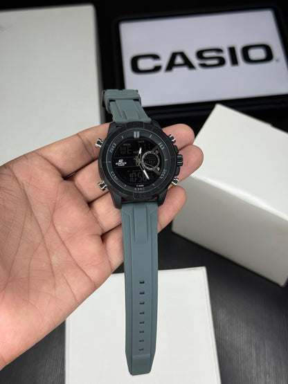 Dual Analog Digital Watch | Rubber Strap